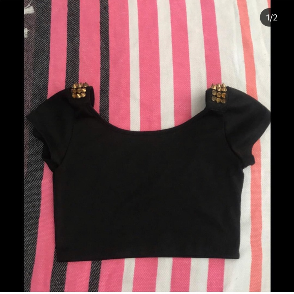F21 Black Crop Top
